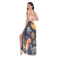 thumbnail image 3 of FORMRS Womens Long Sarong Beach Wrap Semi-Sheer Bikini Skirt Bathing Swimsuit Cover Up, Cartoon Dinosaur, 3 of 7