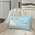 thumbnail image 5 of Gukieu funny goose Print Plush Pillow Cover, Hidden Zipper Pillow Protector without Pillow Core, Suitable for Bedroom, Office, Car Decoration-14"x20", 5 of 6