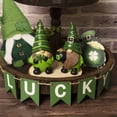 thumbnail image 6 of 2 Pcs St Patricks Day Gnomes, 5.1" Resin Leprechaun Figurines Tabletop Decor, Saint Patrick's Statue Indoor Table Top Centerpiece Mantle Desk March Green Home Decorations, Irish Gifts, 6 of 7