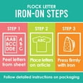 thumbnail image 3 of S.E.I 2-Inch Iron-on T-shirt Letters Block Letter Flock Heat Transfers White, 3 of 5