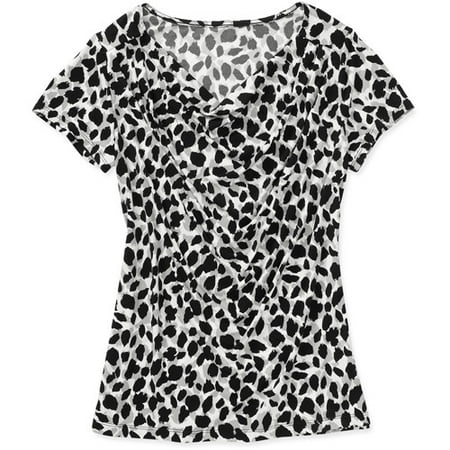 George Career Essentials - Women's Twist-Front Poly Span Jersey Top