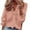 Rose Gold, variant on VEKDONE Womens Tops Dressy Long Sleeve Plus Size Blouse Elegant Trendy Ruched Ruffle V Neck Blouses Solid Color Loose Fit Ladies Outdoor Shirts