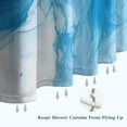 thumbnail image 6 of Blue White Marble Pattern Shower Curtain 84"x72" ,Bathroom Decorative Shower Curtains Set with 12 Hooks,Modern Waterproof Washable Shower Curtain, 6 of 6