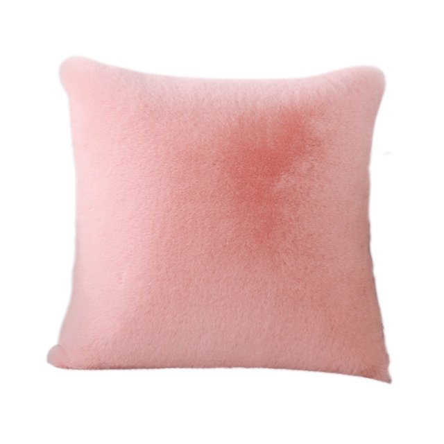 Cojín decorativo para sofá, color rosa, con soporte lumbar, de piel sintética, extra suave, lavable a máquina. Ideal para salón, dormitorio o habitación de invitados (con núcleo).