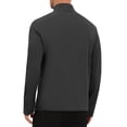 thumbnail image 3 of INSPIRE CHIC Men's 1/4 Pullover Zip Long Sleeve Sun Protection Athletic T-Shirts M Black, 3 of 6