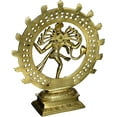thumbnail image 2 of Hindu God Deity Shiva Dancing Nataraja Natraj Brass Statue Sculpture for Home Decor Temple Mandir 6", 2 of 2