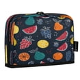 thumbnail image 2 of Standing Pencil Case with Base Large Capacity Stationery Pouch Pen Bag with Zipper for Women Men Cartoon Variety Of Fruits, 2 of 7