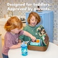 thumbnail image 4 of Elemental Totsy Kids Drinking Cup - BPA Free Toddler Cups with Lid and Straw - Lightweight & Leak Proof Tritan Plastic kids Cup - Bubble Grip Design for Small Hands - 12oz - Dino Blues, 4 of 8