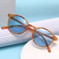 thumbnail image 3 of Lunettes de Soleil Rondes Polarisées Rétro Hommes Femmes Cadre Léopard Classique Lunettes de Soleil Mode Conduite Noire Lunettes de Protection UV400 C6, 3 of 6