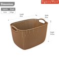 thumbnail image 2 of Cesta de plástico con textura de ratán Signoraware | Atractivo diseño texturizado estilo ratán | Diseño ligero y duradero | Cesta de almacenamiento multiusos para cocina, baño, oficina y hogar (16 lit, 2 of 2