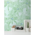 thumbnail image 3 of NextWall  Palm Beach Peel and Stick Wallpaper Baby Blue & Seafoam, 3 of 6