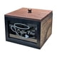 thumbnail image 1 of Portafiltros de café, caja de almacenamiento de madera con tapa, accesorios de barra de café, decoración para mostrador, hogar, oficina, contenedor, 1 of 9