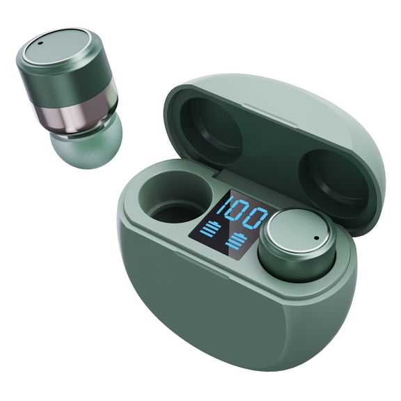 Wireless Earbuds Bluetooth Headphones, Bluetooth 5.3 Stereo over Ear Buds,Noise Cancelling Mic, IPX7 Waterproof Headset for Workout/Running - Green