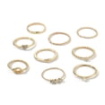 thumbnail image 1 of Qarigey Paquete de 9 anillos para mujer, juego de decoración de manos, joyería, anillos de vestir portátiles, accesorios para viajes, bodas, Ropa, zapatos y accesorios Miscelánea, 1 of 6