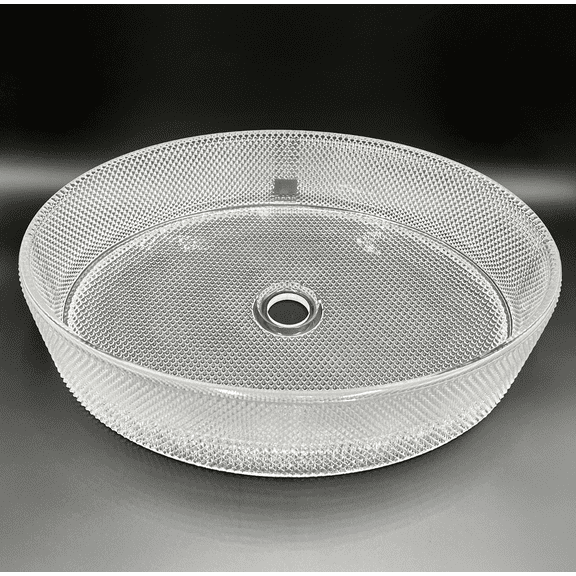 Castello USA 20" Luxe Texture Glass Vessel Sink