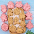 thumbnail image 3 of 8 piezas de dibujos animados Navidad plástico molde azúcar galleta cupcake chocolate hornear, 3 of 5
