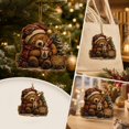thumbnail image 5 of Zznnkj Animal Christmas Ornaments 3.93 Inch, 2D Acrylic Hanging Flat Pendants, Rustic Xmas Tree Decor for Farmhouse Home Holiday Keepsake Gift for Wildlife Lovers, 5 of 5