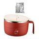 thumbnail image 1 of Ramen con tapa, vajilla Easy Grip Versátil Bol redondo portátil para gachas con tapa rojo, 1 of 9