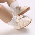 thumbnail image 3 of Yoyauz Baby Girl Mary Jane Shoes Anti Slip Rubber Sole Ballet Slippers Princess Dress Wedding Shoes Newborn Kids Shoes Toddler Shoes（0-12Month）, 3 of 6