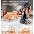 thumbnail image 4 of JETeacka CD Metal Ring & Invisible 360° Spin Stand Magnetic Case for iPhone 17 Air Electroplated Bumper Compatible with MagSafe Slim Clear Cover-Orange, 4 of 7