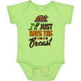thumbnail image 3 of Inktastic I'll Just Have the Breast with Turkey Illusration Boys or Girls Baby Bodysuit, 3 of 5