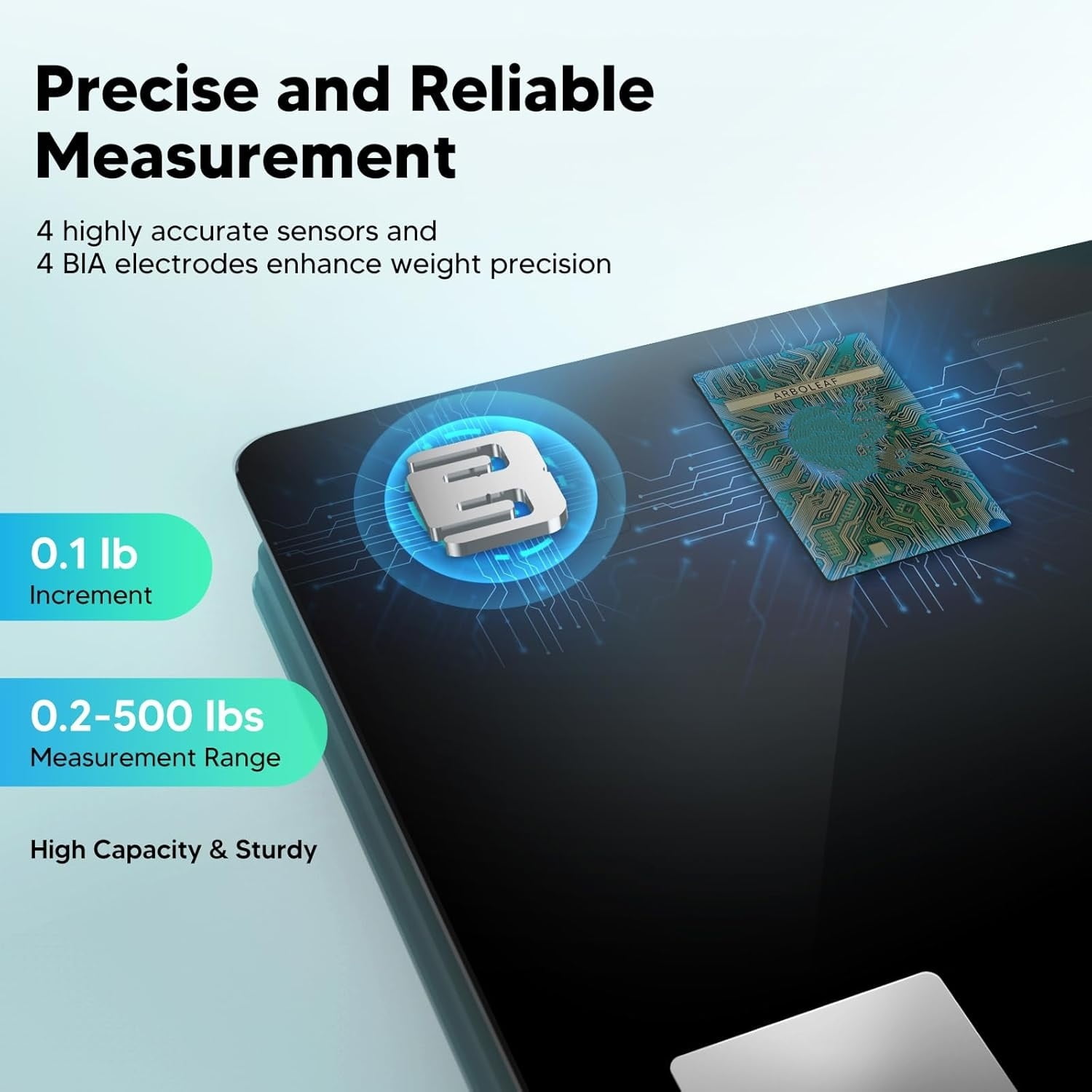 Smart Scale with BMI, Body Fat, Muscle Mass, 14 Composition Metrics, Large LED Display, Digital Bathroom Scale for Weight, Accurate Weighing Machine, App Sync, 500lbs, 11.8"