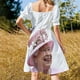 thumbnail image 5 of Vestido de manga corta con bordado de flores y estrellas, ropa de playa para mujer, vestido elegante, 5 of 7