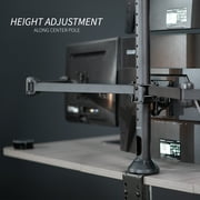 VIVO Steel Quad Monitor Desk Mount Adjustable 3 + 1 Stand | 4 Screens up to 32