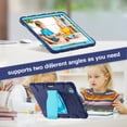 thumbnail image 3 of Dteck Case for iPad Pro 11 inch M4 2024,Heavy Duty Silicone Case 3-Layer Protection Built-in Pencil Holder Shockproof Kickstand Cover for iPad Pro 11-in. (M4),Navy+Blue, 3 of 5