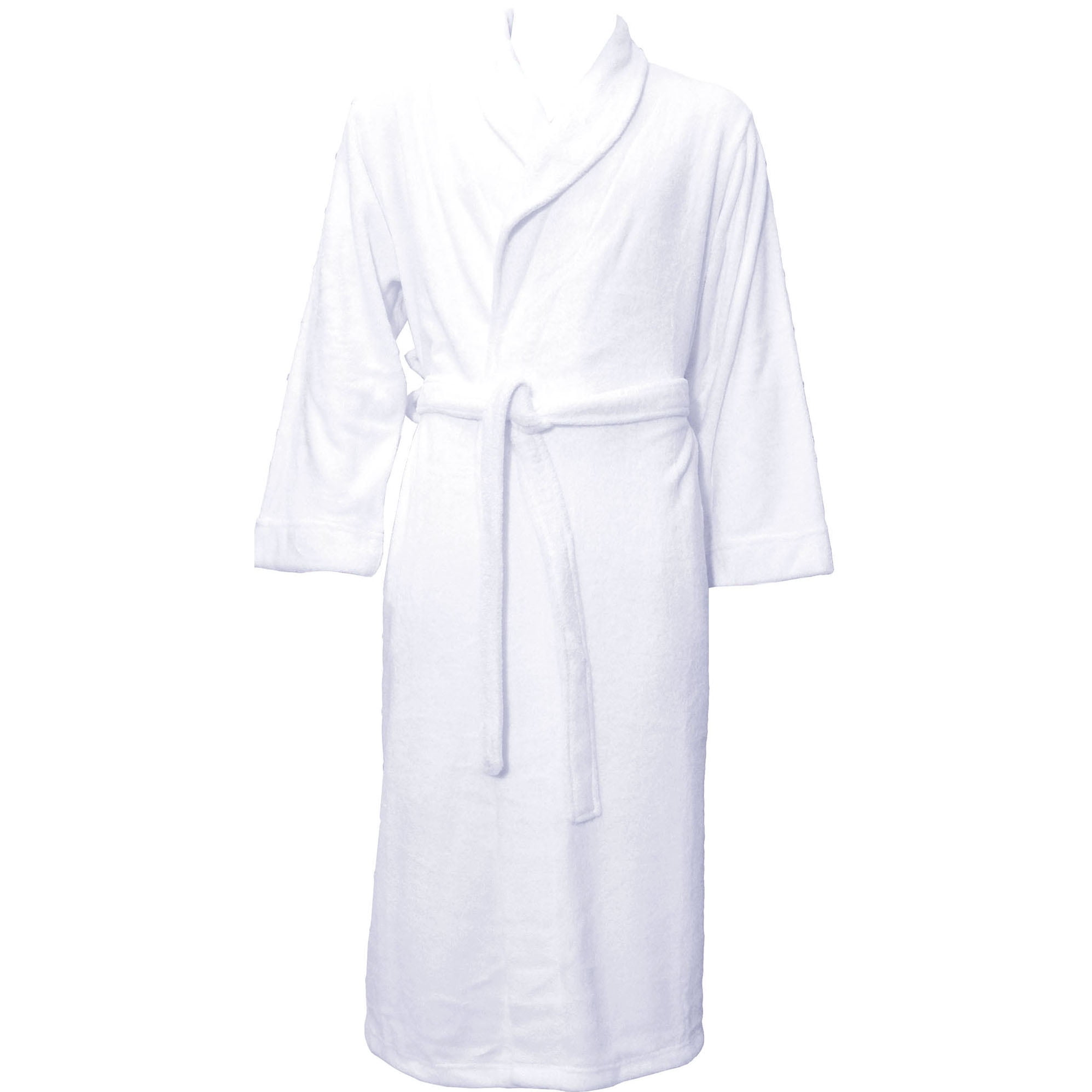 Simplicity Bathrobe Soft plush luxury Bath Robes Unisex Robes White