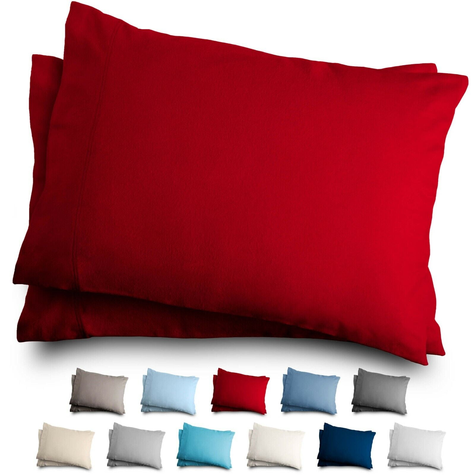 Flannel Pillowcase Set 100 Cotton Velvety Soft Heavyweight