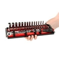 thumbnail image 4 of TEKTON 1/4 Inch Drive Shallow and Deep 12-Point Socket and Ratchet Set with Rails and Trays, 57-Piece (5/32 - 9/16 in., 4 - 15 mm) | SKT03302, 4 of 7