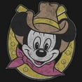 thumbnail image 2 of Disney Characters Cowboy Mickey Girl's Solid Crew Tee, Black, Medium, 2 of 4