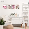 thumbnail image 3 of Coastal Cowboy Girl Canvas Canvas Wall Art, Watercolor Pink Western Cowboy Hat, Cowboy Boots for Western Girls Room, Dorm Bedroom, Set of Four 8x 10 Unframed, 3 of 4