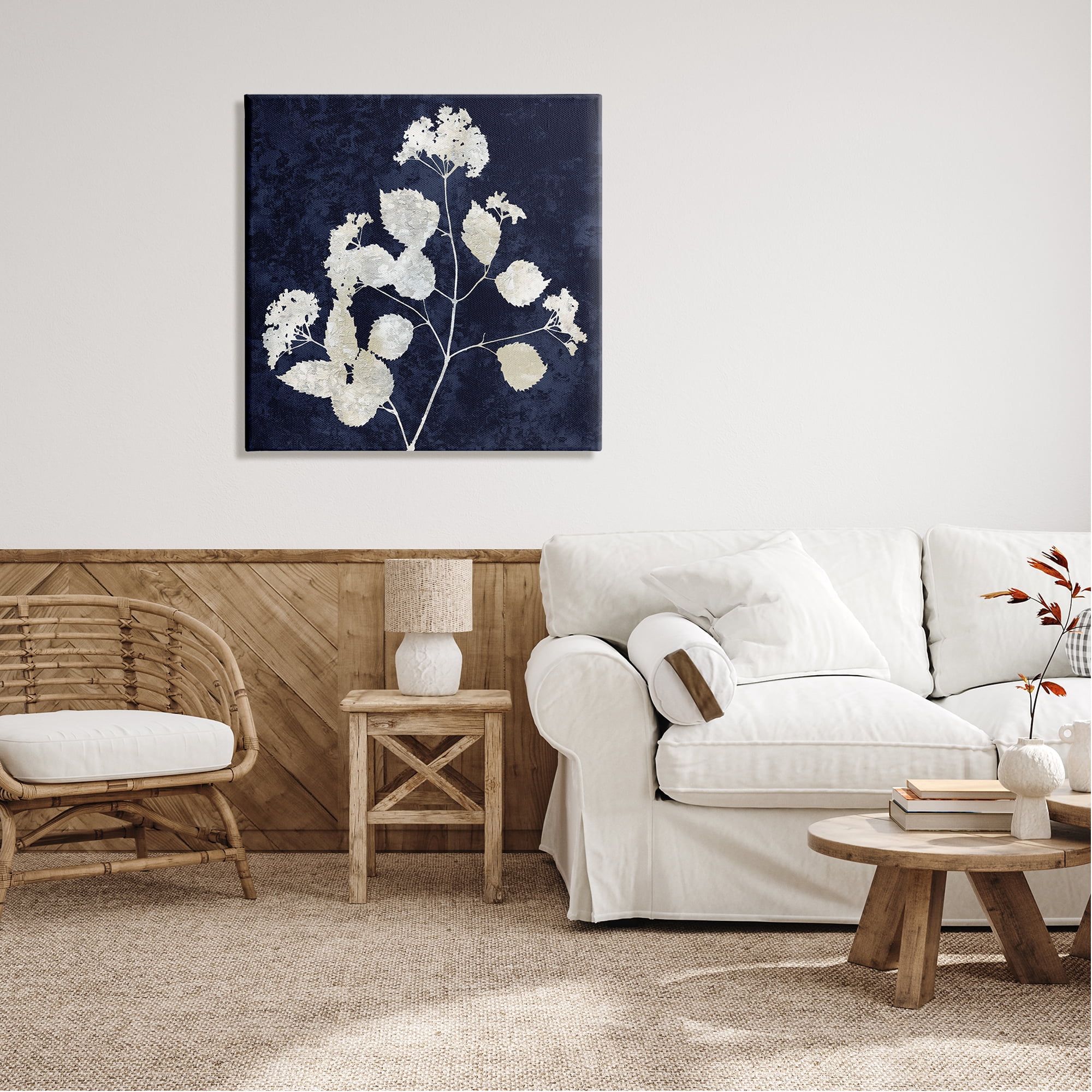 Stupell Industries Detailed Abstract Plant Leaves Shapes Modern Botanicals Graphic Art Gallery Wrapped Canvas Print Wall Art, Design by Danielle Carson