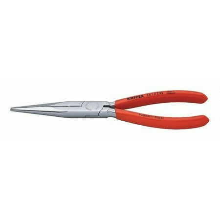 Knipex 8" Snipe Nose Side Cutting Pliers (Stork Beak Pliers) - Chrome with Plastic Grip