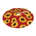 thumbnail image 2 of Bingfone Christmas Tree Skirt Mat Christmas Decoration Interior 30"-Sunflowers On Red, 2 of 8