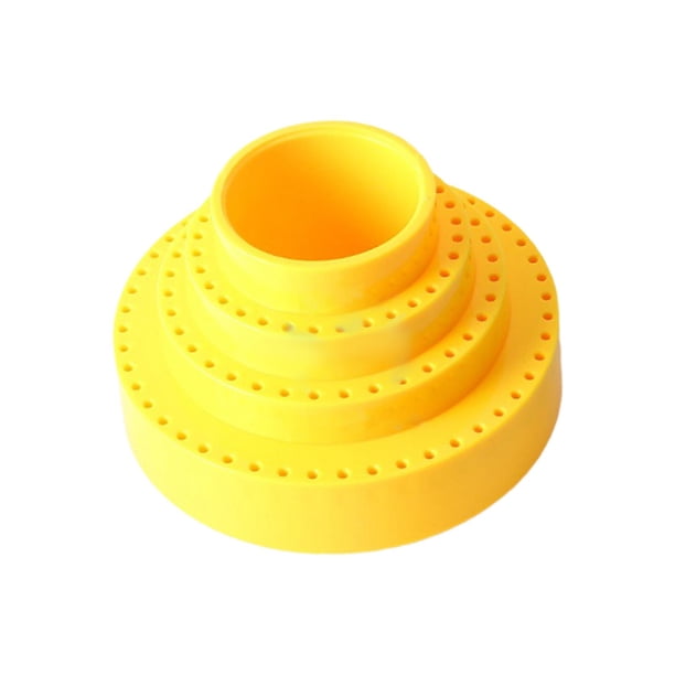 Organizador de soporte para brocas, caja de almacenamiento, accesorios para uñas, joyería giratoria con forma Amarillo Sharpla Organizador de brocas