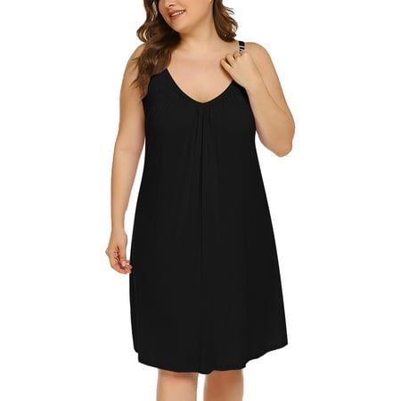 

Plus Size Nightgowns for Women Sleeveless Sleepwear Soft Modal Night Pajama Dress