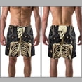 thumbnail image 3 of luoweisi Men's Beach Shorts Quick Dry Swim Trunks with Mesh Lining Skeleton S, 3 of 5