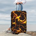 thumbnail image 7 of Hirioo Orange Lightning for Elasticity Suitcase Cover (No luggage Included) Durable Luggage Protector Fits 18-32 Inch Luggage-Small, 7 of 7
