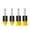 4-pcs, variant on Yellow Plastic Drill Brush Head Set of 4 - Multifunctional Scrubber for Kitchen, Carpet, Tile Cleaning - Electric Drill Powered, Durable & Portable Cleaning Brush Heads - 6.5x1.8x1.8cm