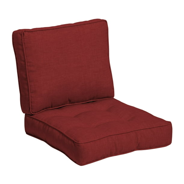 Arden Selections Plush Polyfill 43 X 24 Red Solid Print Rectangle Deep Seat Outdoor Seating Cushion Com Deep Seat Outdoor Seating Cushion, Outdoor Wicker Chair Cushions 20 X 24