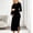 Black, variant on pstuiky Maternity Dress Summer Casual Solid Color Drop Shoulder Mid-Length Dress Leisure Slim Fit Long Sleeve Dresses Women's Pregnancy Dresses