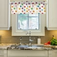 thumbnail image 2 of Yayeee Kitchen Valance Rod Pocket 54" x 18" Living Room Window Curtain, Polka Dot, 2 of 6