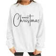 thumbnail image 5 of Craaazy Women's Christmas Shirt Long Sleeve Merry Christmas Sweatshirts Casual Pullover Tops Gifts, 5 of 9