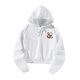 thumbnail image 4 of Tops femeninos, disfraz, sudaderas con capucha para mujer, estampado de palabras de amor blanco, jersey informal con cordón para mujer para correr de M, 4 of 8