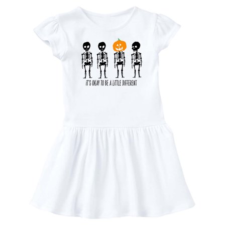

Inktastic It s Okay to be a Little Different Skeletons and Pumpkins Gift Baby Girl Dress
