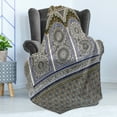 thumbnail image 4 of Orient Soft Flannel Fleece Throw Blanket, Nostalgic Moroccan Architecture Stone Carving and Motifs Majestic Ottoman Empire, Cozy Plush for Indoor and Outdoor Use, 50" x 60", Multicolor, by Ambesonne, 4 of 5