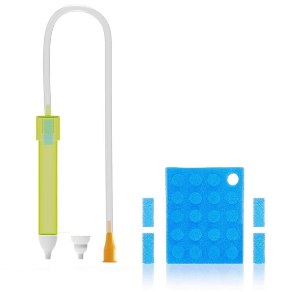 Molucky Baby Nasal Aspirator with 24 Filters, Mouth Suction Nasal Congestion Relief for Toddlers, Baby Nose Booger Sucker with 2 Silicone Tips, A Fast and Safe Nose Cleaner as Baby Shower Gift